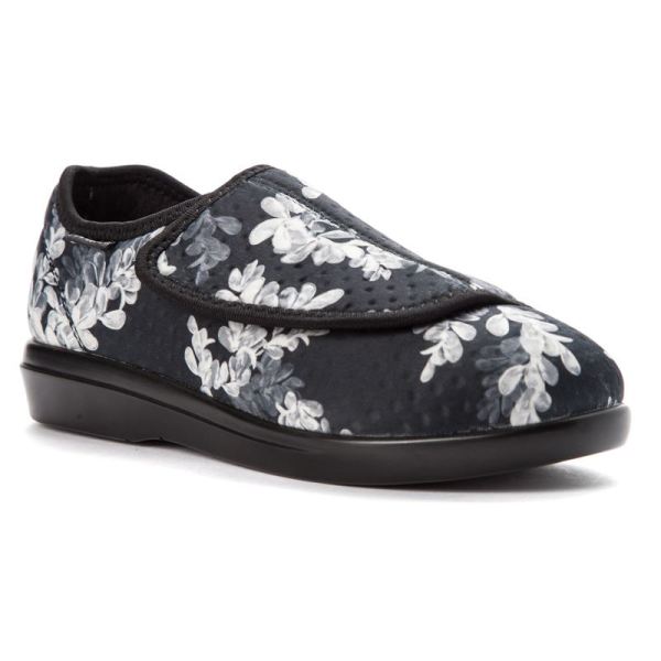 Propet | Women's Cush'n Foot-Black Floral | Special Offer | Canada Outlet