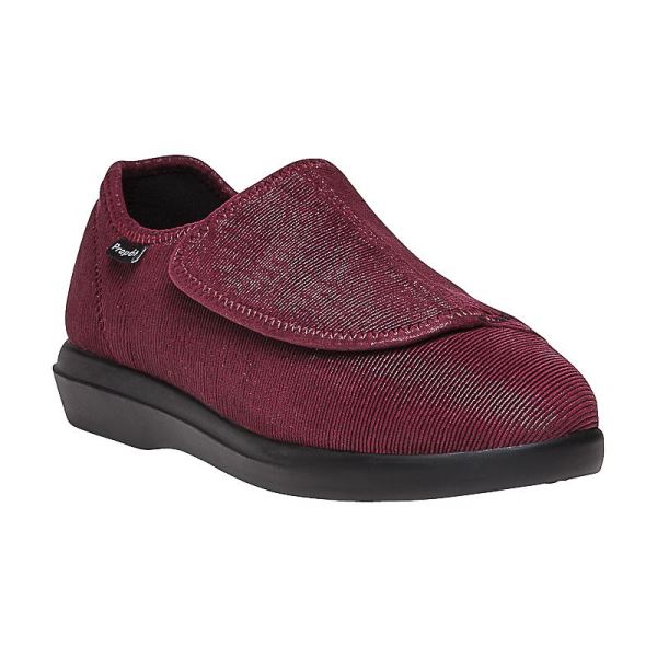 Propet | Women's Cush'n Foot-Merlot Corduroy | Quick Ship! | Canada Outlet