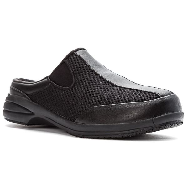 Propet | Women's Washable Walker Slide-Black Mesh | Quick Ship! | Canada Outlet