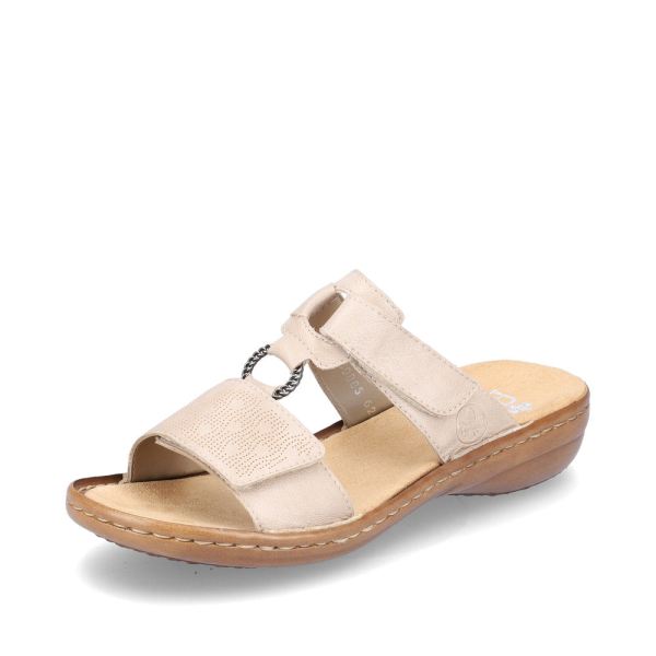 Rieker Quick Ship Women's sandals | Style 60885 Casual Mule - Beige