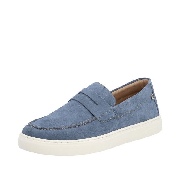 Rieker Quick Ship EVOLUTION Men's shoes | Style U0703 Casual Slip-on - Blue