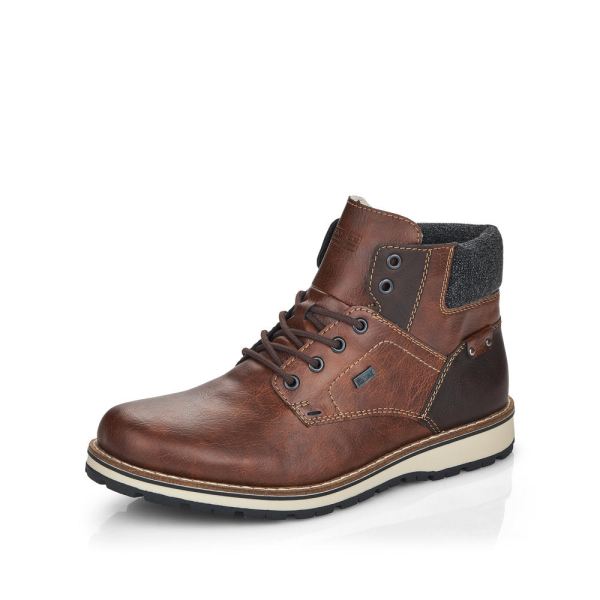 Rieker Quick Ship Synthetic leather Men's boots| 38434 Ankle Boots - Brown