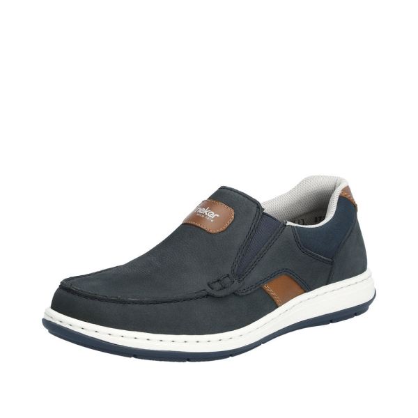 Rieker Quick Ship Men's shoes | Style 17368 Casual Slip-on - Blue
