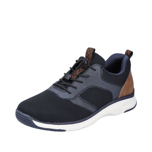 Rieker Quick Ship Men's shoes | Style 19534 Athletic Slip-on - Blue