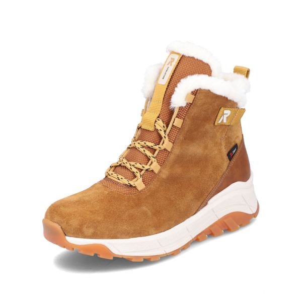 Rieker Quick Ship EVOLUTION Suede leather Women's Short Boots| W0060 Ankle Boots - Brown