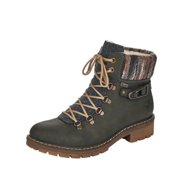 Rieker Quick Ship Synthetic Material Women's short boots | Y9131 Ankle Boots - Green