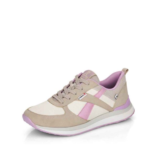 Rieker Quick Ship EVOLUTION Women's shoes | Style 42502 Athletic Lace-up - Beige Combination