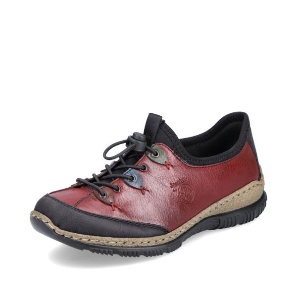 Rieker Quick Ship Synthetic Material Women's shoes| N3271-68 - Red Combination