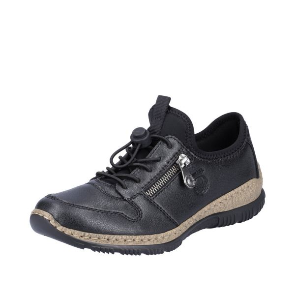 Rieker Quick Ship Leather Women's shoes| N32G0-00 - Black