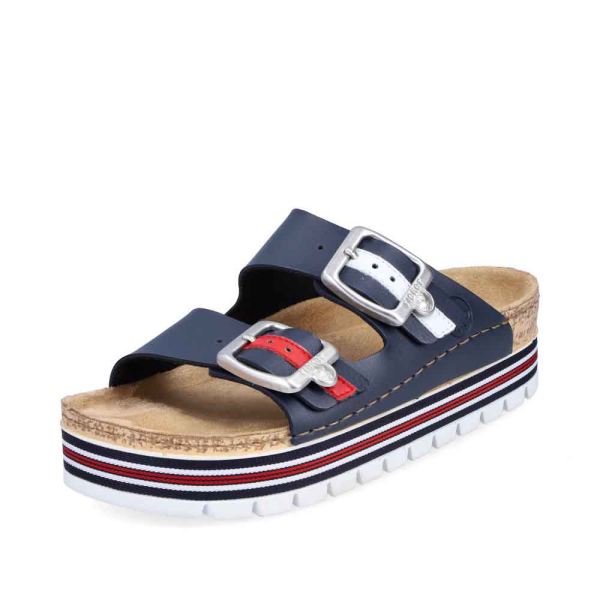 Rieker Quick Ship Women's sandals | Style 69550 Casual Mule - Blue