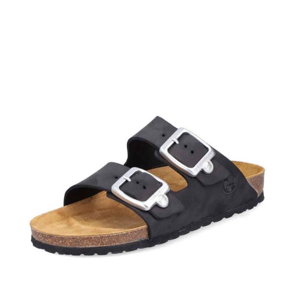 Rieker Quick Ship Women's sandals | Style V8084 Casual Mule - Black