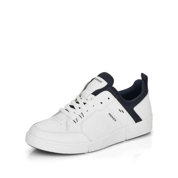 Rieker Quick Ship Men's shoes | Style B7110 Athletic Lace-up - White Combination