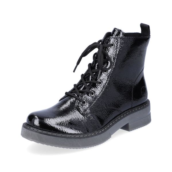 Rieker Quick Ship Synthetic leather Women's Short Boots| 72010-14 Ankle Boots - Black