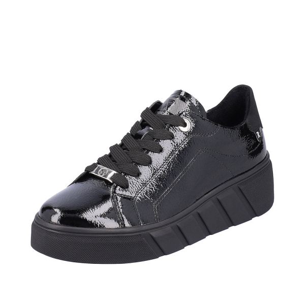 Rieker Quick Ship EVOLUTION Women's shoes | Style W0501 Athletic Lace-up - Black