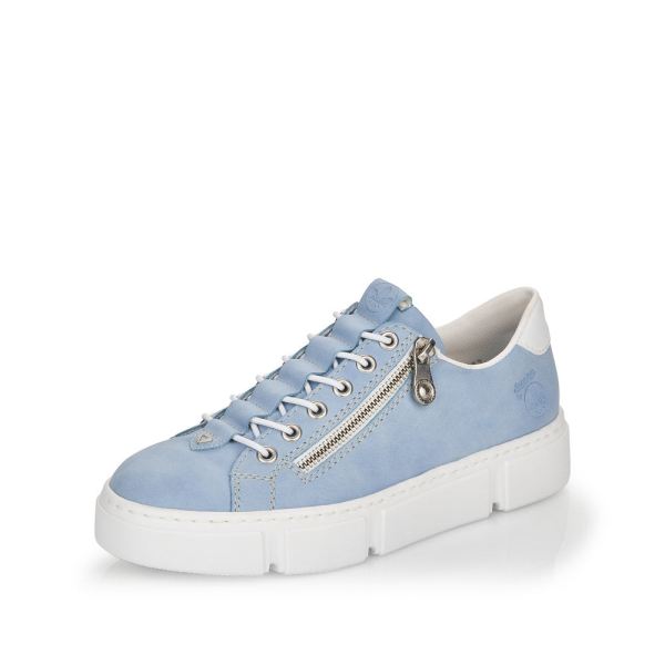 Rieker Quick Ship Women's shoes | Style N5952 Athletic Zipper - Blue