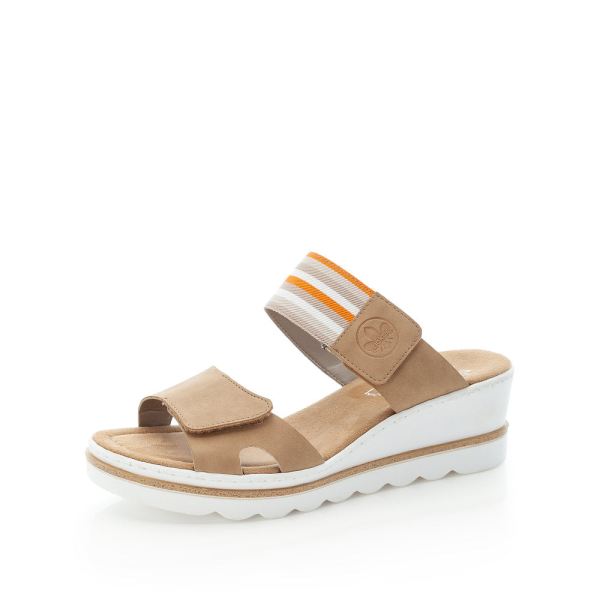 Rieker Quick Ship Women's sandals | Style 67490 Casual Mule - Beige