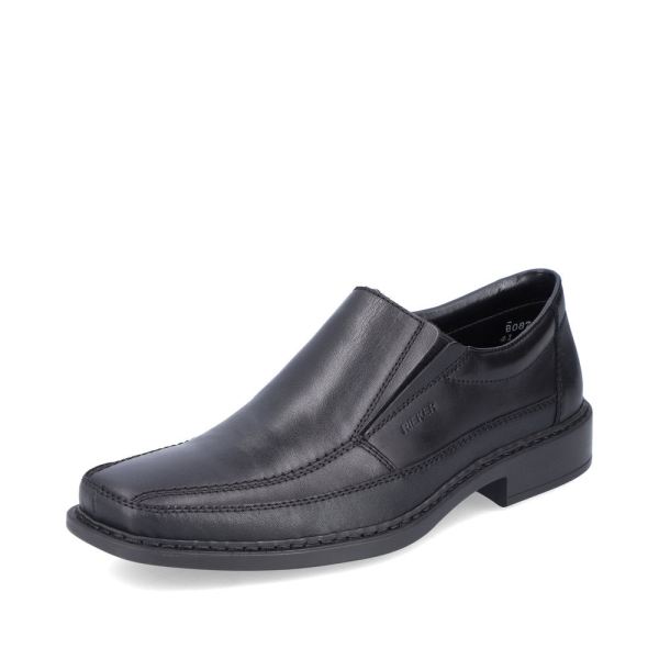 Rieker Quick Ship Men's shoes | Style B0873 Dress Slip-on - Black