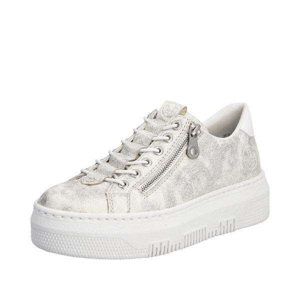 Rieker Quick Ship Women's shoes | Style M1953 Athletic Zipper - White