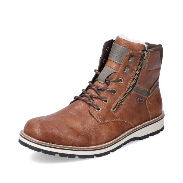 Rieker Quick Ship Synthetic Material Men's Boots| 38425-54 Ankle Boots - Brown
