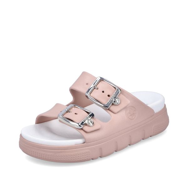 Rieker Quick Ship Women's sandals | Style P2180 Casual Mule - Pink