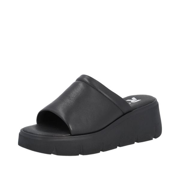 Rieker Quick Ship EVOLUTION Women's sandals | Style W1551 Casual Mule - Black