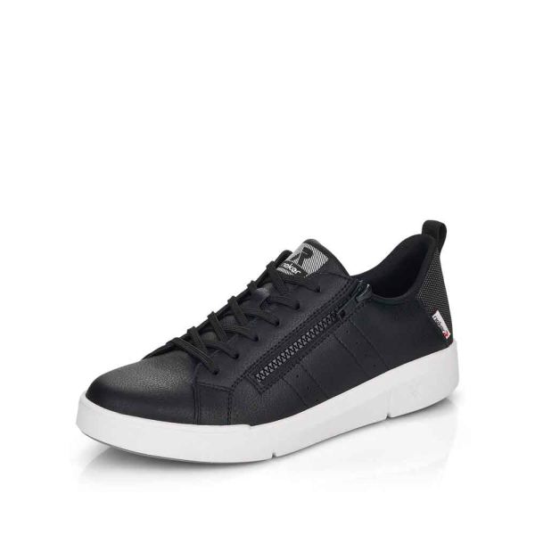 Rieker Quick Ship EVOLUTION Women's shoes | Style 41906 Athletic Lace-up with zip - Black