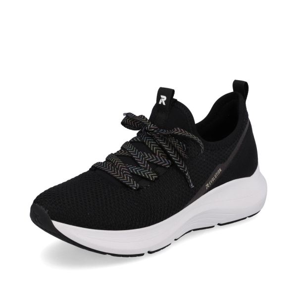 Rieker Quick Ship EVOLUTION Women's shoes | Style 42109 Athletic Slip-on - Black