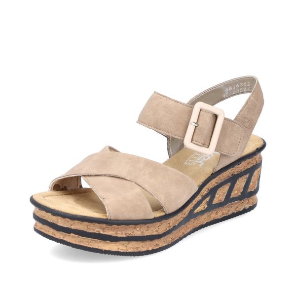 Rieker Quick Ship Women's sandals | Style 68163 Dress Sandal - Beige