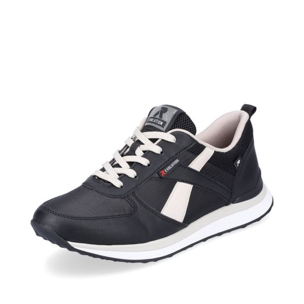 Rieker Quick Ship EVOLUTION Women's shoes | Style 42502 Athletic Lace-up - Black Combination