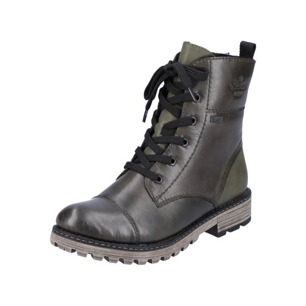 Rieker Quick Ship Leather Women's Mid height boots| Y6700 Mid-height Boots - Green