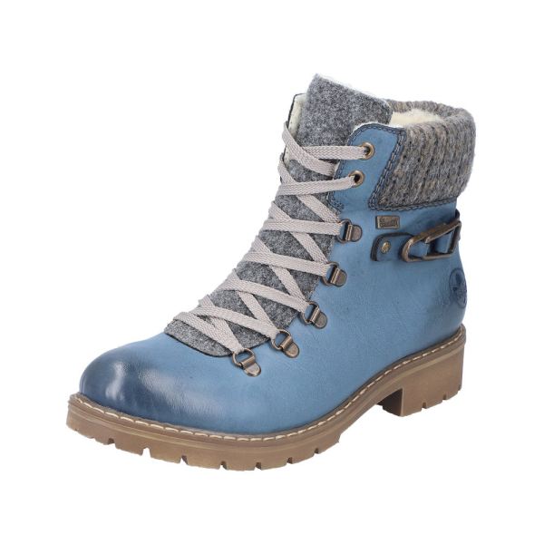 Rieker Quick Ship Synthetic Material Women's short boots | Y9131 Ankle Boots - Blue