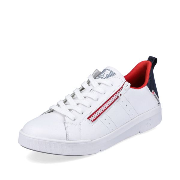 Rieker Quick Ship EVOLUTION Women's shoes | Style 41906 Athletic Lace-up with zip - White