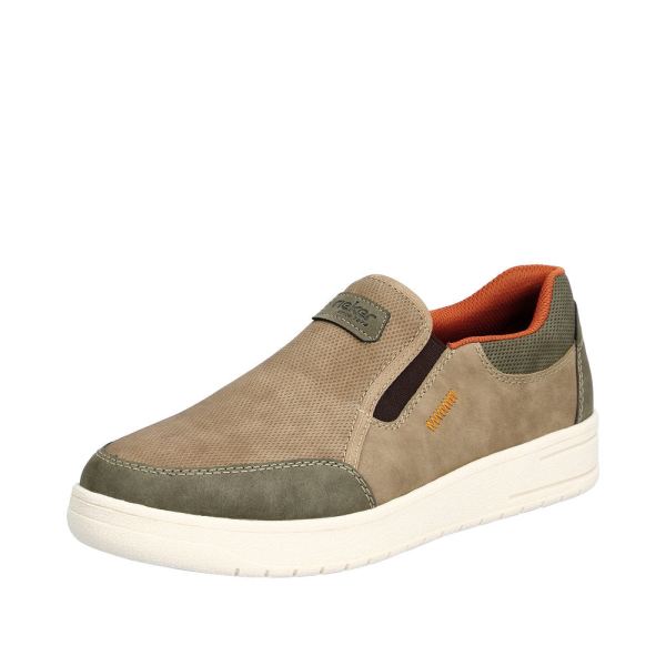Rieker Quick Ship Men's shoes | Style B7853 Casual Slip-on - Beige