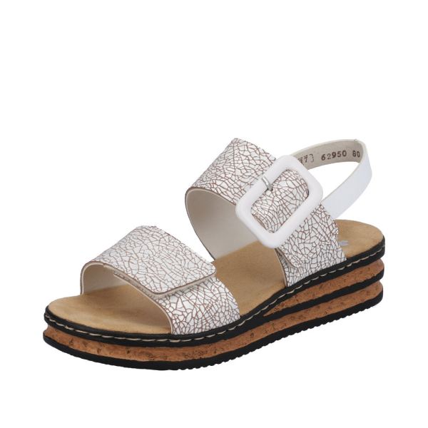 Rieker Quick Ship Women's sandals | Style 62950 Casual Sandal - White