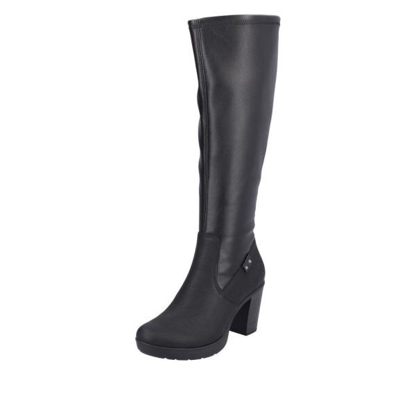 Rieker Quick Ship Synthetic Material Women's' Tall Boots| Y2253 Tall Boots - Black