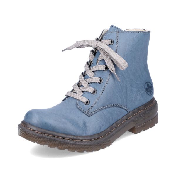 Rieker Quick Ship Synthetic leather Women's short boots | 78240 Ankle Boots - Blue