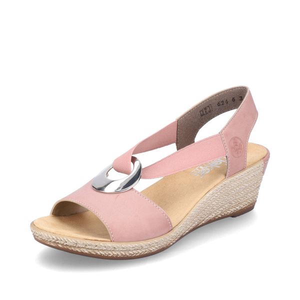 Rieker Quick Ship Women's sandals | Style 624H6 Dress Sandal - Pink