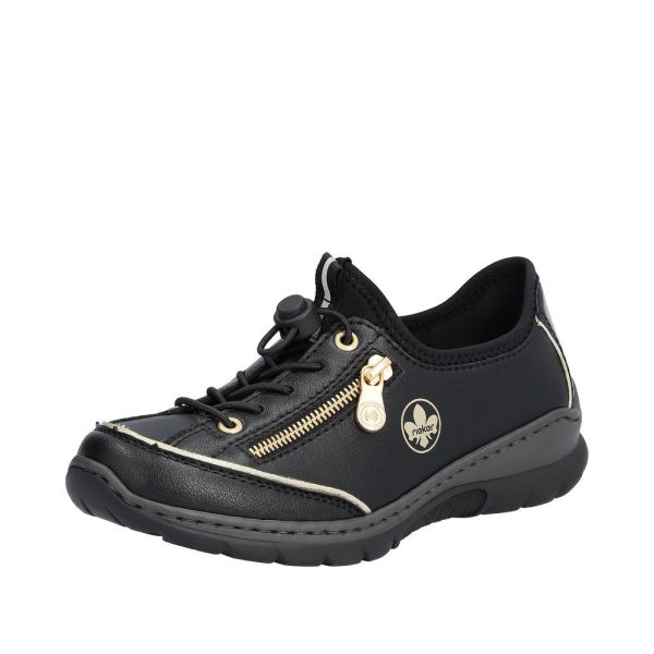 Rieker Quick Ship Women's shoes | Style L32P2 Athletic Slip-on - Black
