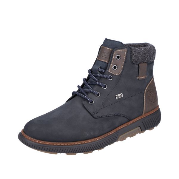 Rieker Quick Ship Suede Leather Men's Boots| B3343 Ankle Boots - Blue Combination