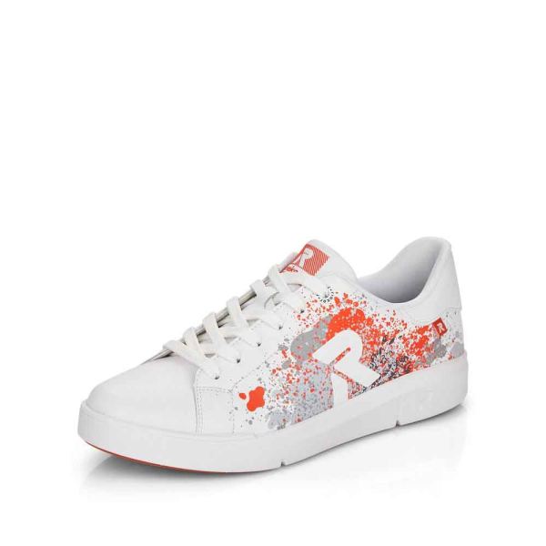 Rieker Quick Ship EVOLUTION Women's shoes | Style 41901 Athletic Lace-up - White Combination