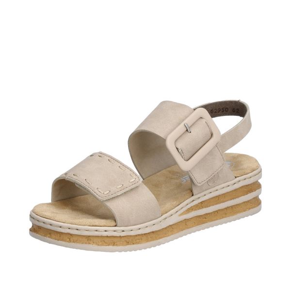 Rieker Quick Ship Women's sandals | Style 62950 Casual Sandal - Beige