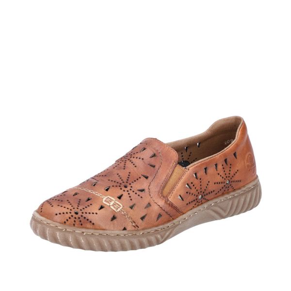 Rieker Quick Ship Women's shoes | Style N0967 Casual Slip-on - Brown