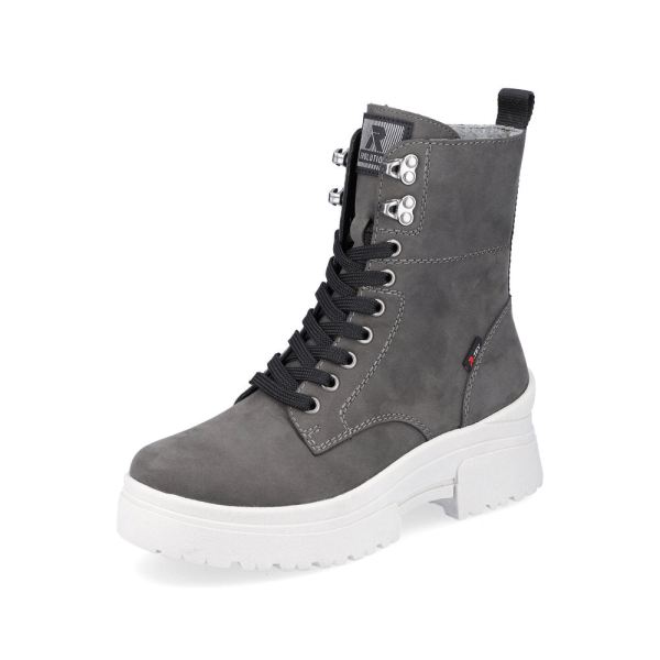 Rieker Quick Ship EVOLUTION Suede leather Women's mid height boots| W0371 Mid-height Boots - Grey