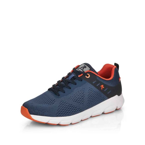 Rieker Quick Ship EVOLUTION Men's shoes | Style 07806 Athletic Lace-up - Blue
