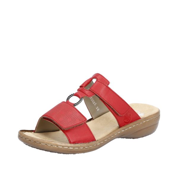 Rieker Quick Ship Women's sandals | Style 60885 Casual Mule - Red