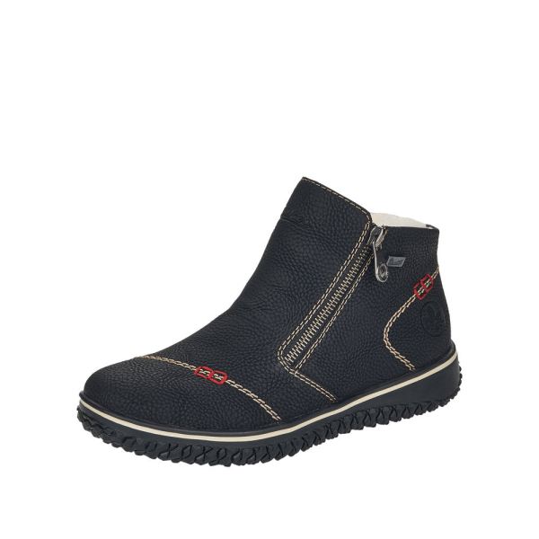 Rieker Quick Ship Synthetic Material Women's short boots| L4270 Ankle Boots - Black