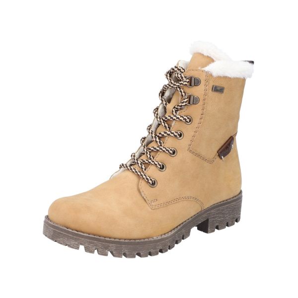 Rieker Quick Ship Synthetic Material Women's short boots| 78503 Ankle Boots - Beige