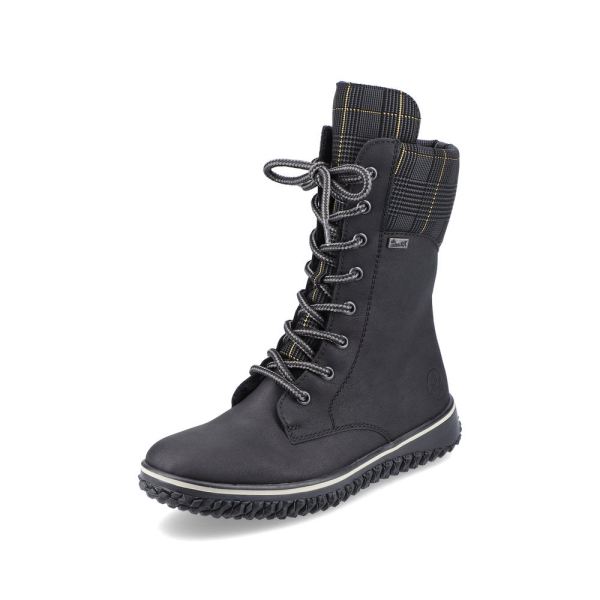 Rieker Quick Ship Synthetic leather Women's Mid height boots| Z4245 Mid-height Boots - Black