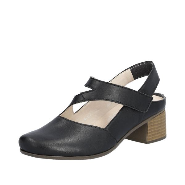 Rieker Quick Ship Women's shoes | Style 41697 Dress Sling-back - Black