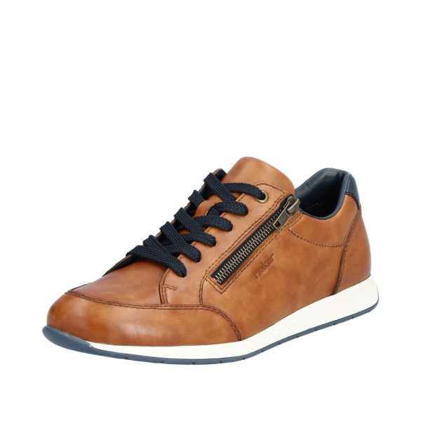 Rieker Quick Ship Men's shoes | Style 11903 Casual Lace-up with zip - Brown